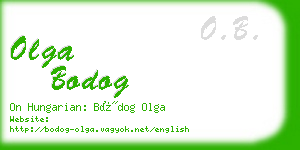 olga bodog business card